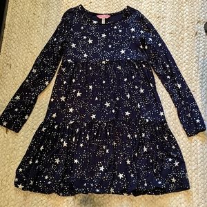 KIDS long sleeve Navy star dress
